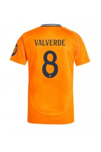 Real Madrid Federico Valverde #8 Jalkapallovaatteet Vieraspaita 2024-25 Lyhythihainen